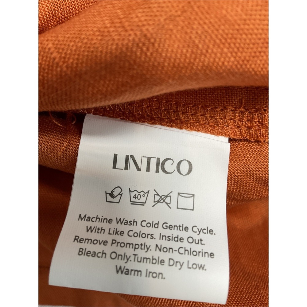 Lintico 100% Linen Top Size XXL Shawl Collar Relaxed Lagenlook Dolman Sleeve - Picture 6 of 10